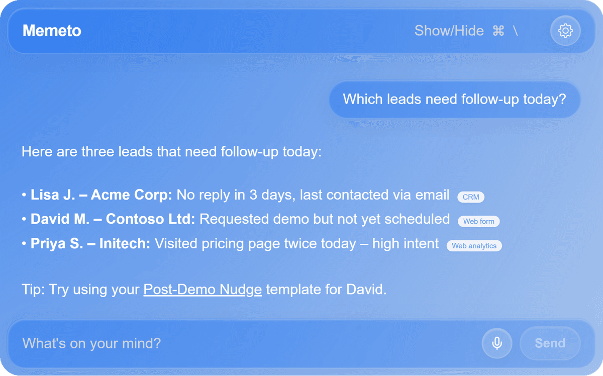 Memeto dashboard illustration